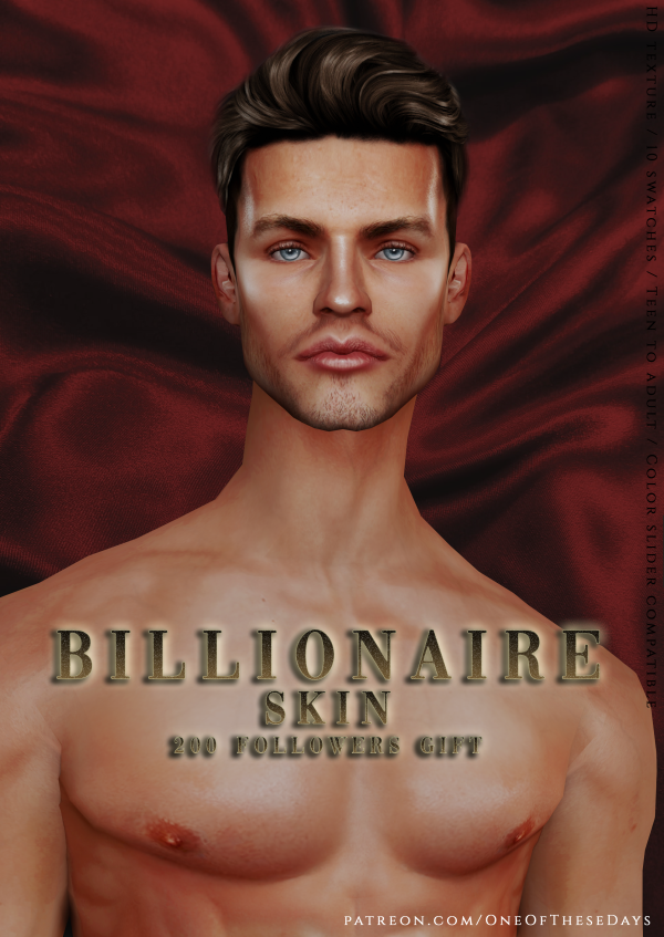 Alpha Billionaire SKIN TRAY FILES by simsfinds - The Sims 4 Custom Content