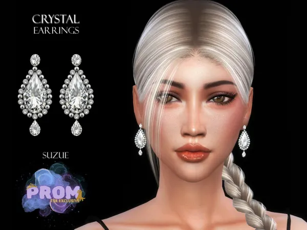 Alpha Prom Crystal Earrings - The Sims 4 Custom Content