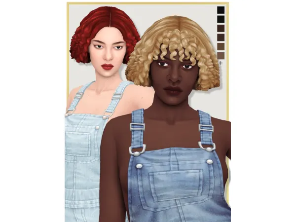 Maxis Match EMONIKA female hair (in 2 versions) by laeska - The Sims 4 Custom Content