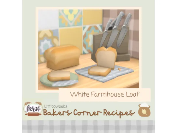 Maxis Match White Farmhouse Loaf by littlbowbub - The Sims 4 Custom Content