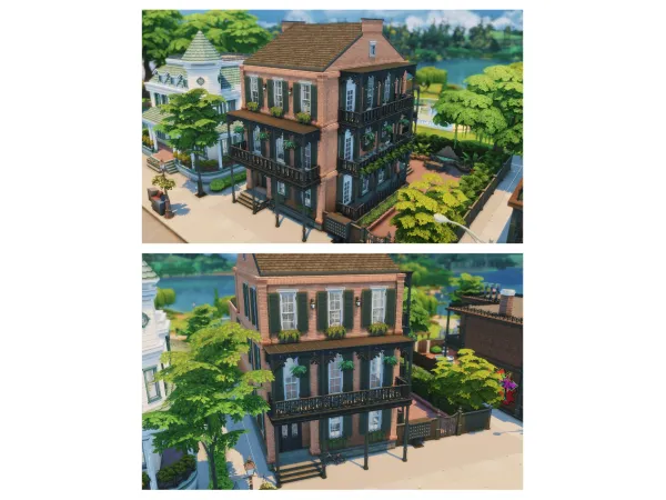 Maxis Match Creole Townhouse by Sooky88 - The Sims 4 Custom Content