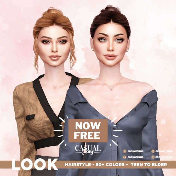 Alpha Look Hairstyle NOW AT CURSEFORGE by simsfinds - The Sims 4 Custom Content