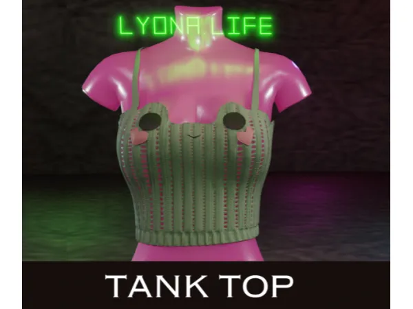 Mix Tank Top Augen by lyonalife - The Sims 4 Custom Content