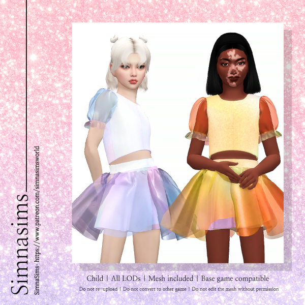 Alpha Aurora Child Dress by simsfinds - The Sims 4 Custom Content