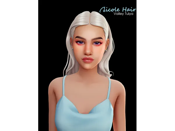 Maxis Match Nicole Hair by HelenaVtulya - The Sims 4 Custom Content