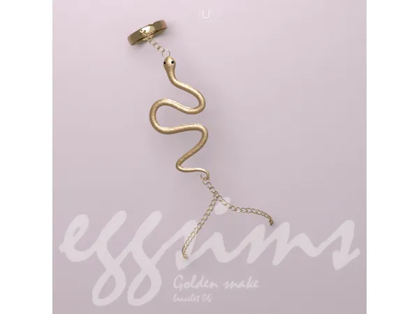 Alpha [ ] Golden snake (bracelet 06) by eggsims - The Sims 4 Custom Content