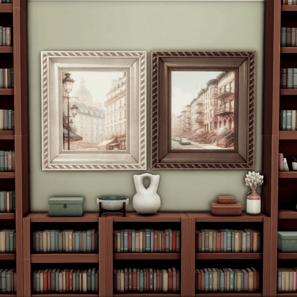 Mix Romantic Streets Illustration 129 swatches by simsfinds - The Sims 4 Custom Content