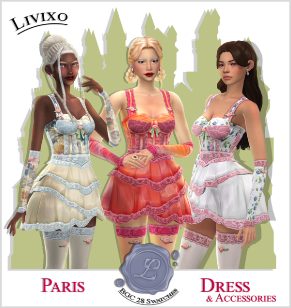 Maxis Match PARIS SET by simsfinds - The Sims 4 Custom Content