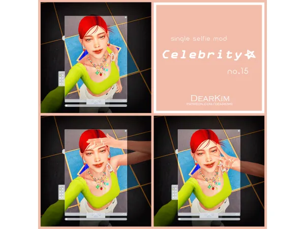 Mix [SingleSelfie] Celebrity 15 by dearkims - The Sims 4 Custom Content