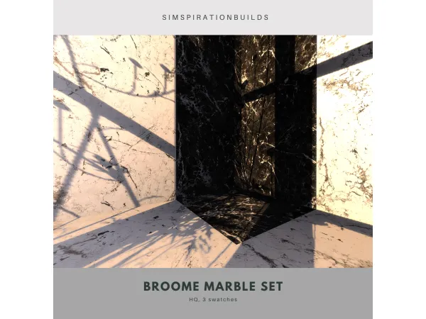 Alpha Broome Marble Walls Floors by simspirationbuilds - The Sims 4 Custom Content