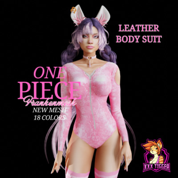 Alpha LEATHER BODY SUIT AND STOCKINGS by simsfinds - The Sims 4 Custom Content