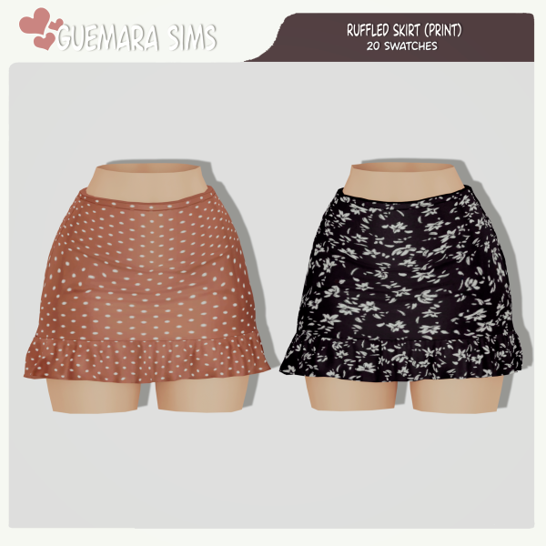 Alpha Ruffled Skirt (Public now) by simsfinds - The Sims 4 Custom Content
