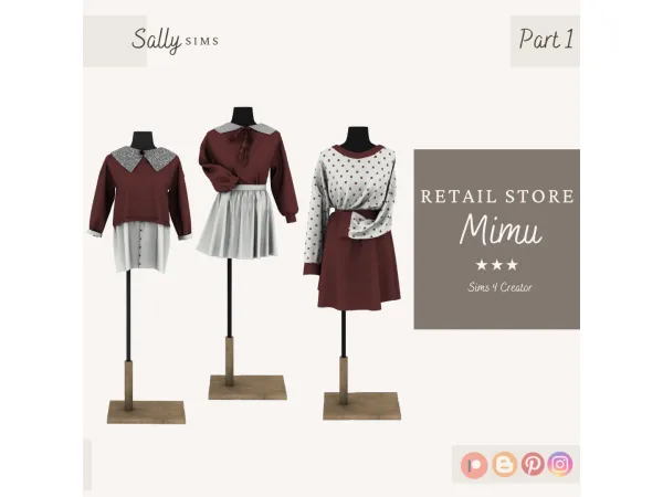 Mix Retail Store Mimu Part 1 - The Sims 4 Custom Content