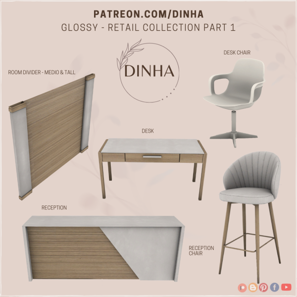 Alpha Glossy Retail Collection Part 1 by dinhagamer - The Sims 4 Custom Content