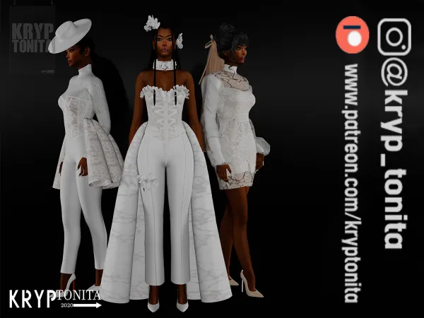 Mix modern bride collection by kryptonita - The Sims 4 Custom Content