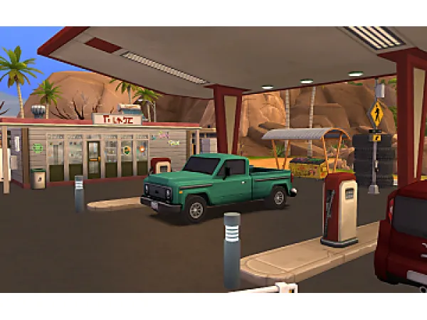 Maxis Match PlumbOil Gas Station Store by dratsab - The Sims 4 Custom Content
