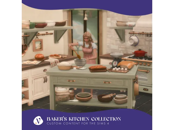 Maxis Match Baker's Kitchen Collection Part 2 Download by valiasims - The Sims 4 Custom Content