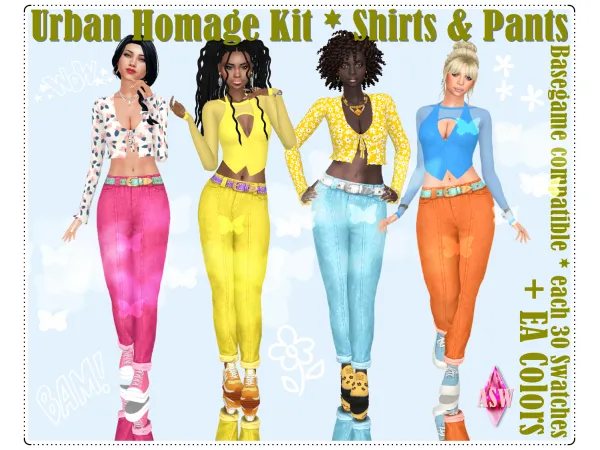 Maxis Match Urban Homage Kit Shirts Pants by AnnettsSims4Welt - The Sims 4 Custom Content