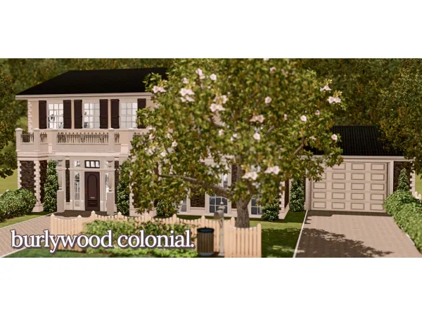 burlywood colonial home - The Sims 3 Custom Content