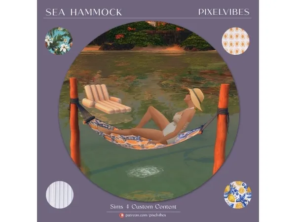 Maxis Match Sea Hammock - The Sims 4 Custom Content