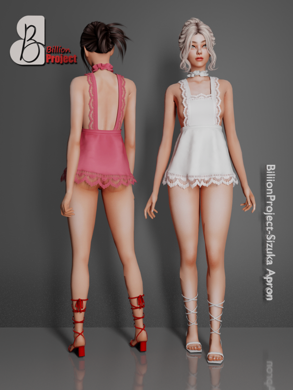 Alpha BiliionProject Sizuka Apron by simsfinds - The Sims 4 Custom Content