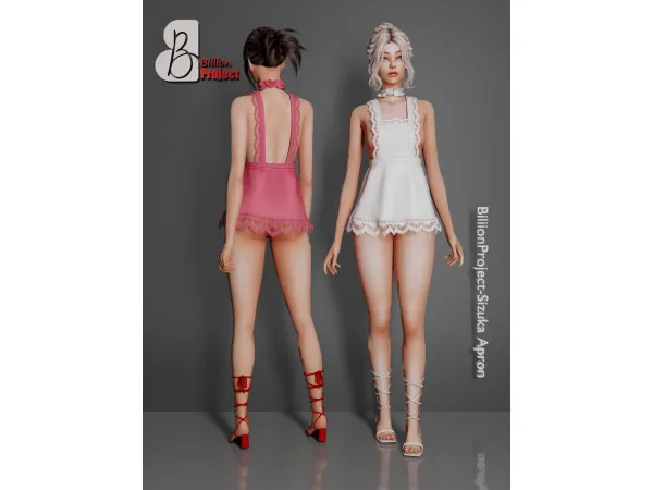Alpha BiliionProject Sizuka Apron by BillionProject666 - The Sims 4 Custom Content