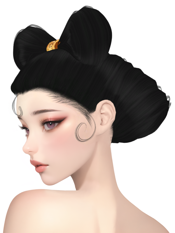 Alpha ir7770_SueDaJiHair by simsfinds - The Sims 4 Custom Content