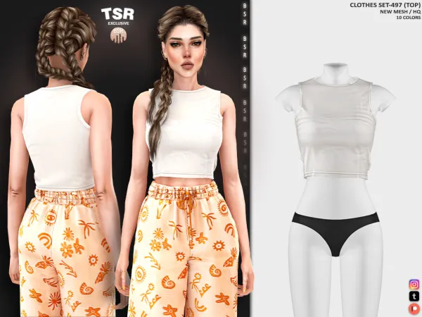 Alpha CLOTHES SET 497 BD1299 BD1300 - The Sims 4 Custom Content