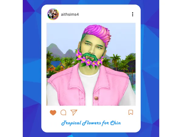 Maxis Match Tropical Flowers for Chin by aithsims - The Sims 4 Custom Content