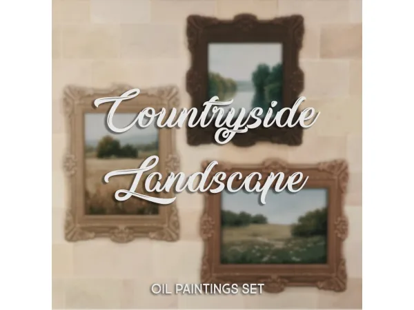 Maxis Match Countryside Landscape Oil Paintings by Sooky88 - The Sims 4 Custom Content