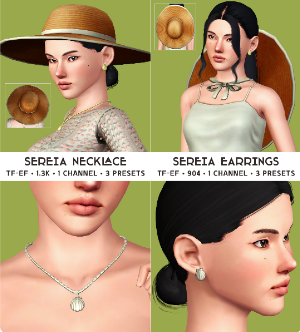 Serenity Vacanza Collection accessory conversion by simsfinds - The Sims 3 Custom Content