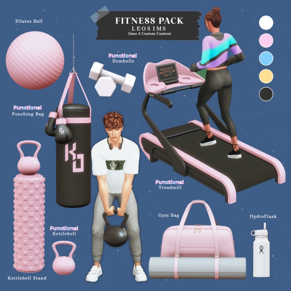 Mix Fitness Pack by leosims4cc - The Sims 4 Custom Content