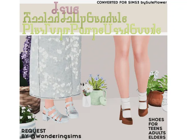4TO3 Jius HeeledJellySandals PlatformPumpsWithSocks - The Sims 3 Custom Content