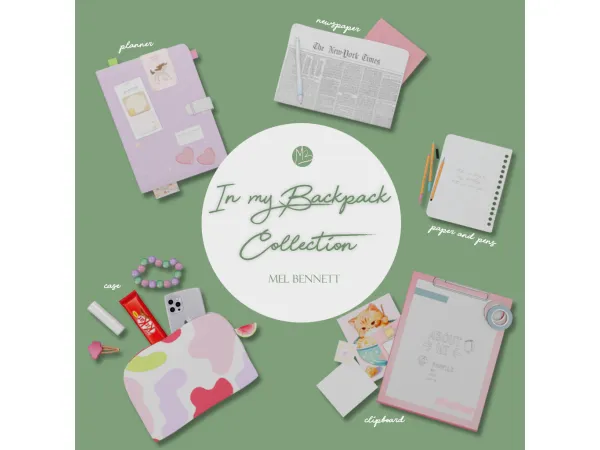 Mix In My Backpack Collection - The Sims 4 Custom Content