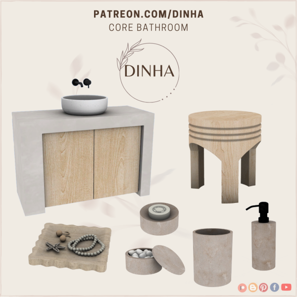 Alpha Core Bathroom by dinhagamer - The Sims 4 Custom Content