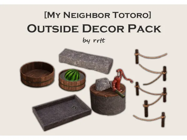 [My Neighbor Totoro] Outside Decor Pack by rrtt