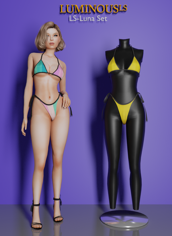 Alpha LS Luna Set by simsfinds - The Sims 4 Custom Content