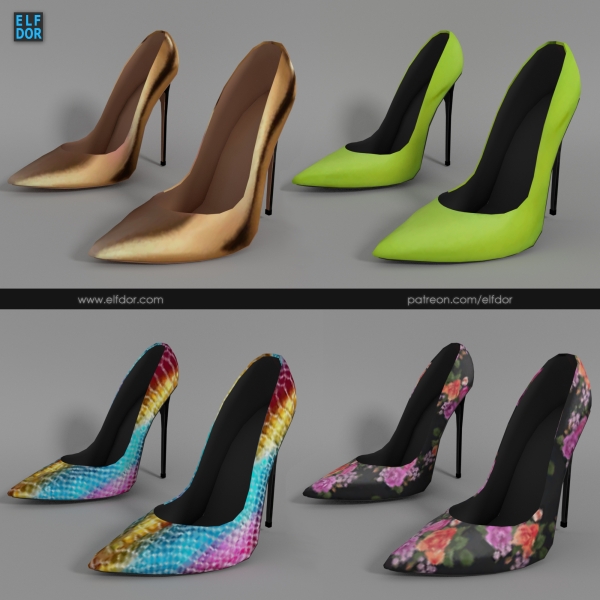 Alpha 2024 June 1 Summer Shoes Set by elfdor - The Sims 4 Custom Content