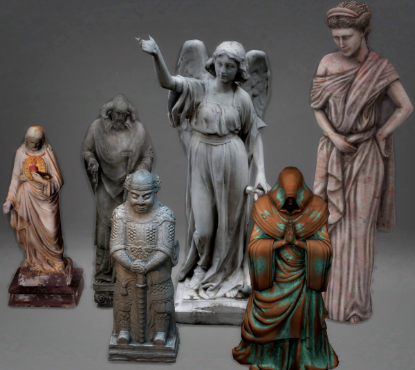 Alpha CLUTTER statues Jennisims by simsfinds - The Sims 4 Custom Content