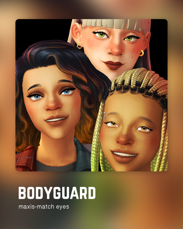 Maxis Match bodyguard eye defaults by simsfinds - The Sims 4 Custom Content