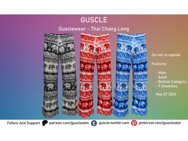 Alpha Thai Chang Long by Gusclewear - The Sims 4 Custom Content