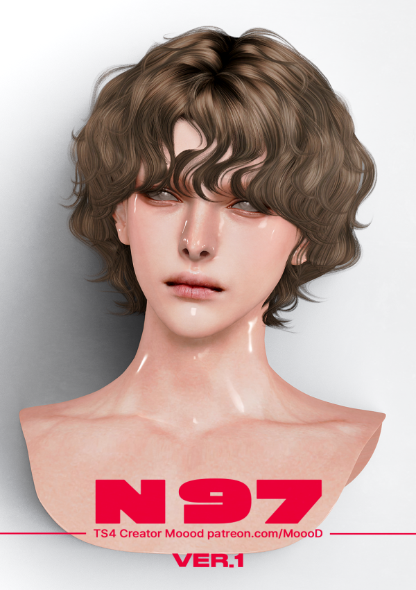 Alpha [SIMS4TS4] MoooD Hair N97 VER1 by simsfinds - The Sims 4 Custom Content