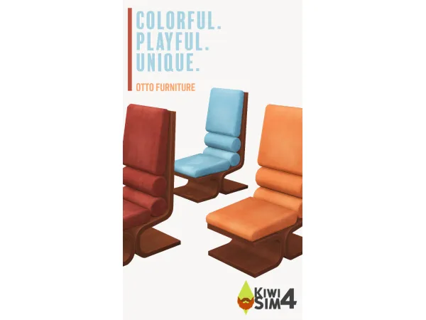Maxis Match OTTO Armchair by Kiwisim4 - The Sims 4 Custom Content