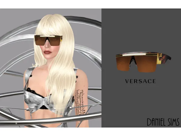 Alpha Lady Gaga in Versace sunglasses - The Sims 4 Custom Content