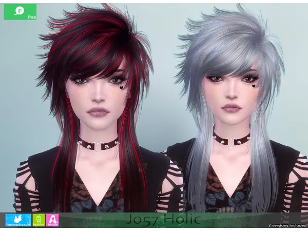 Alpha Holic Hair by Newseasims - The Sims 4 Custom Content