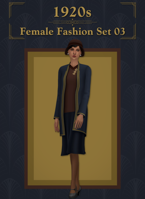 Maxis Match [Lonelyboy] 1920s Female Fashion Set 03 by simsfinds - The Sims 4 Custom Content