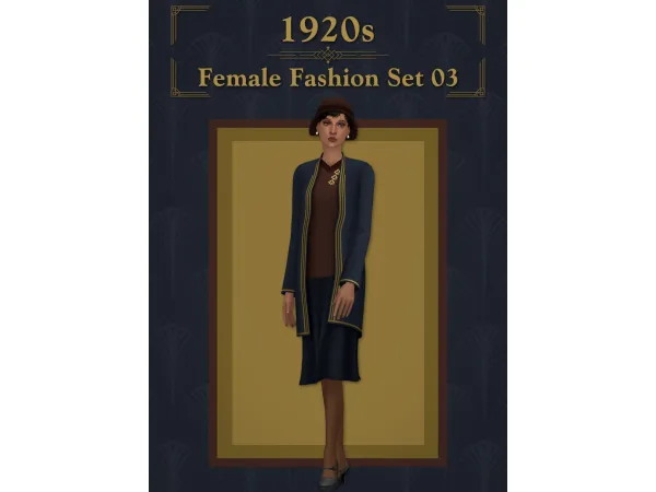 Maxis Match [Lonelyboy] 1920s Female Fashion Set 03 by HappyLifeSims - The Sims 4 Custom Content