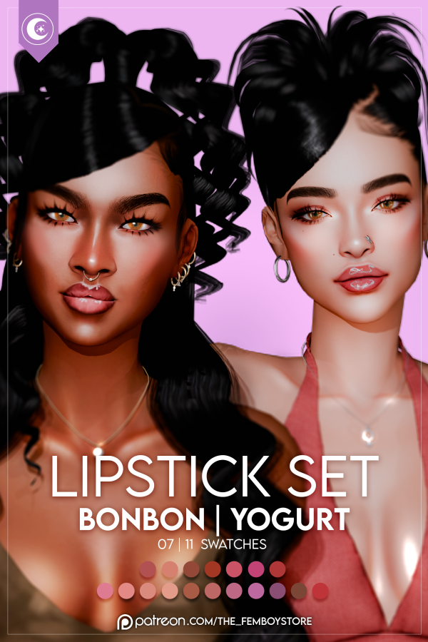 Alpha [FEMBOY] Lipstick Set by simsfinds - The Sims 4 Custom Content