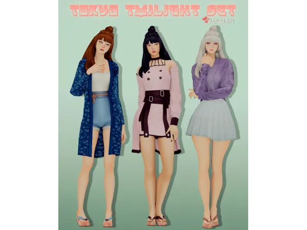 Alpha Tokyo Twilight Set (Public now) by guemarasims - The Sims 4 Custom Content