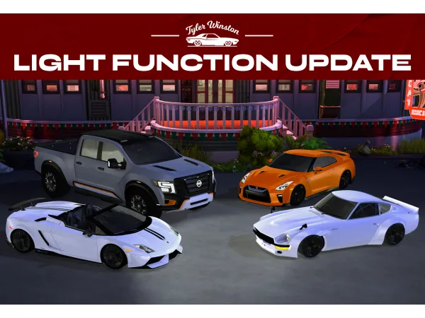Alpha TYLER WINSTON CARS LIGHTING UPDATE 2 by tylerwcars - The Sims 4 Custom Content